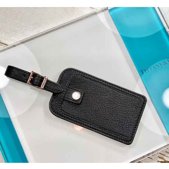 Tiffany Co Leather Luggage Tagbag Charm 